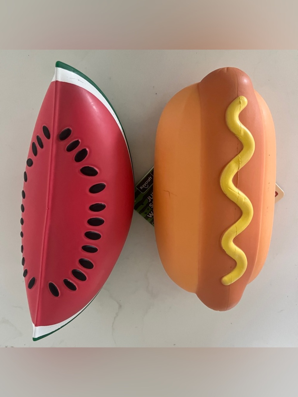 Hot dog watermelon set squishy squeeze Viral toy NEW with tags five below